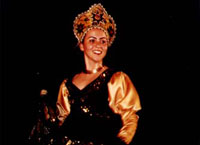 Maracatu dressed dancer